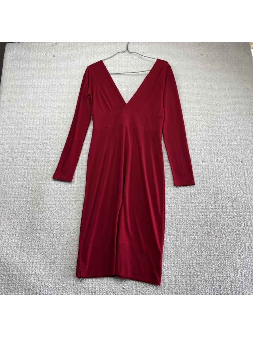Victoria Secret Moda Bodycon Midi Dress International Romantic Red Coquette Sz M